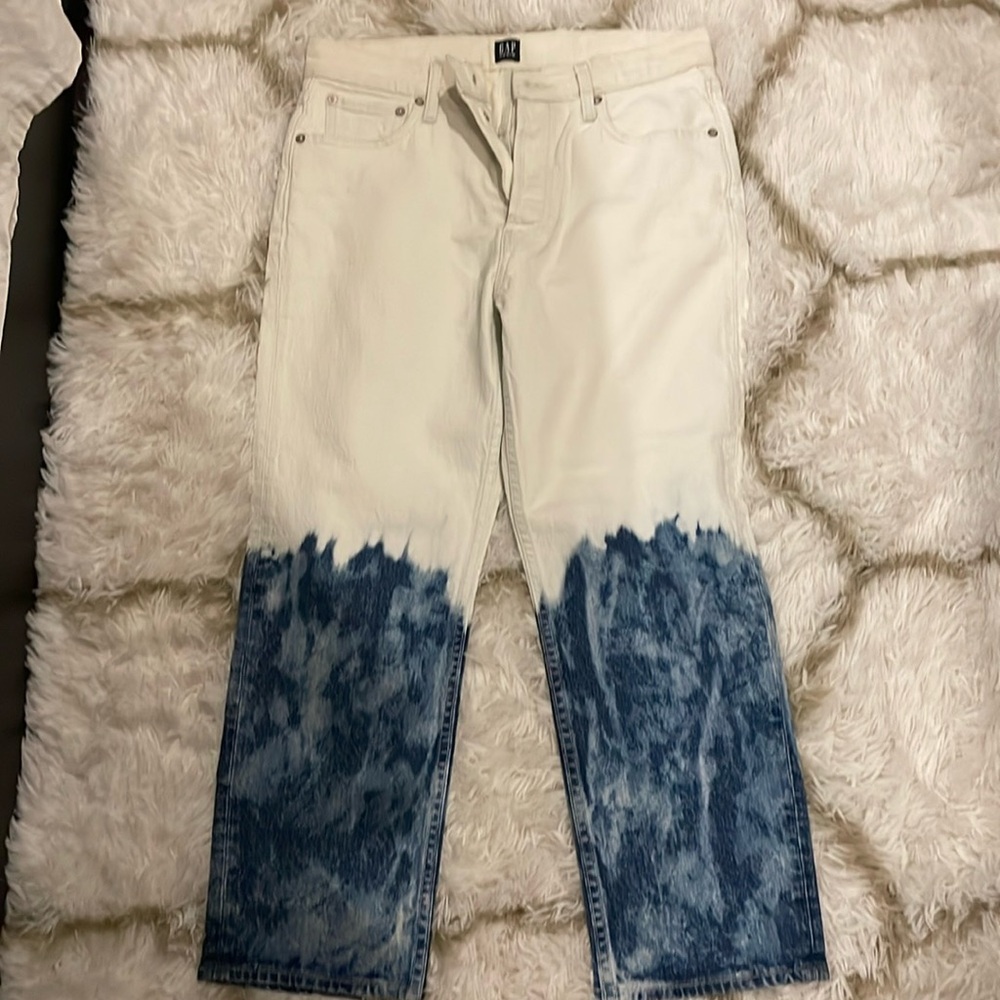 Gap denim with tie dye